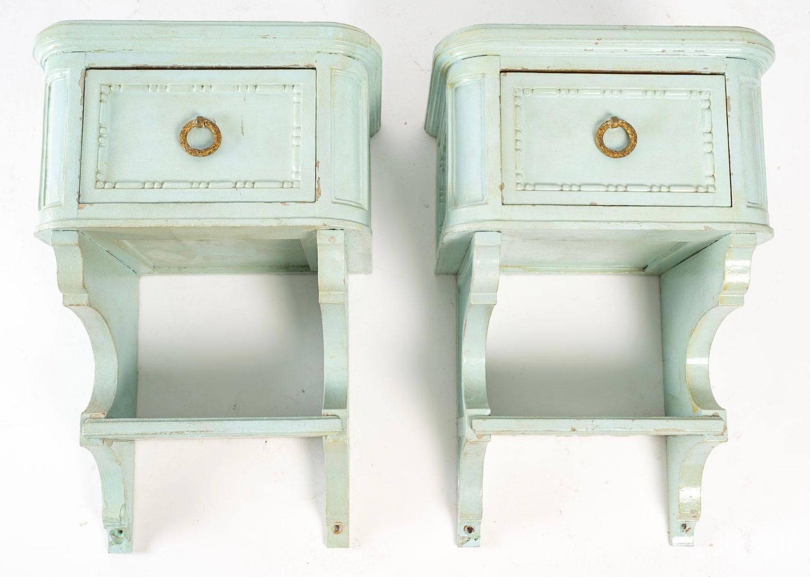 Pair Of Wall Consoles With Embroidery photo 2389.48