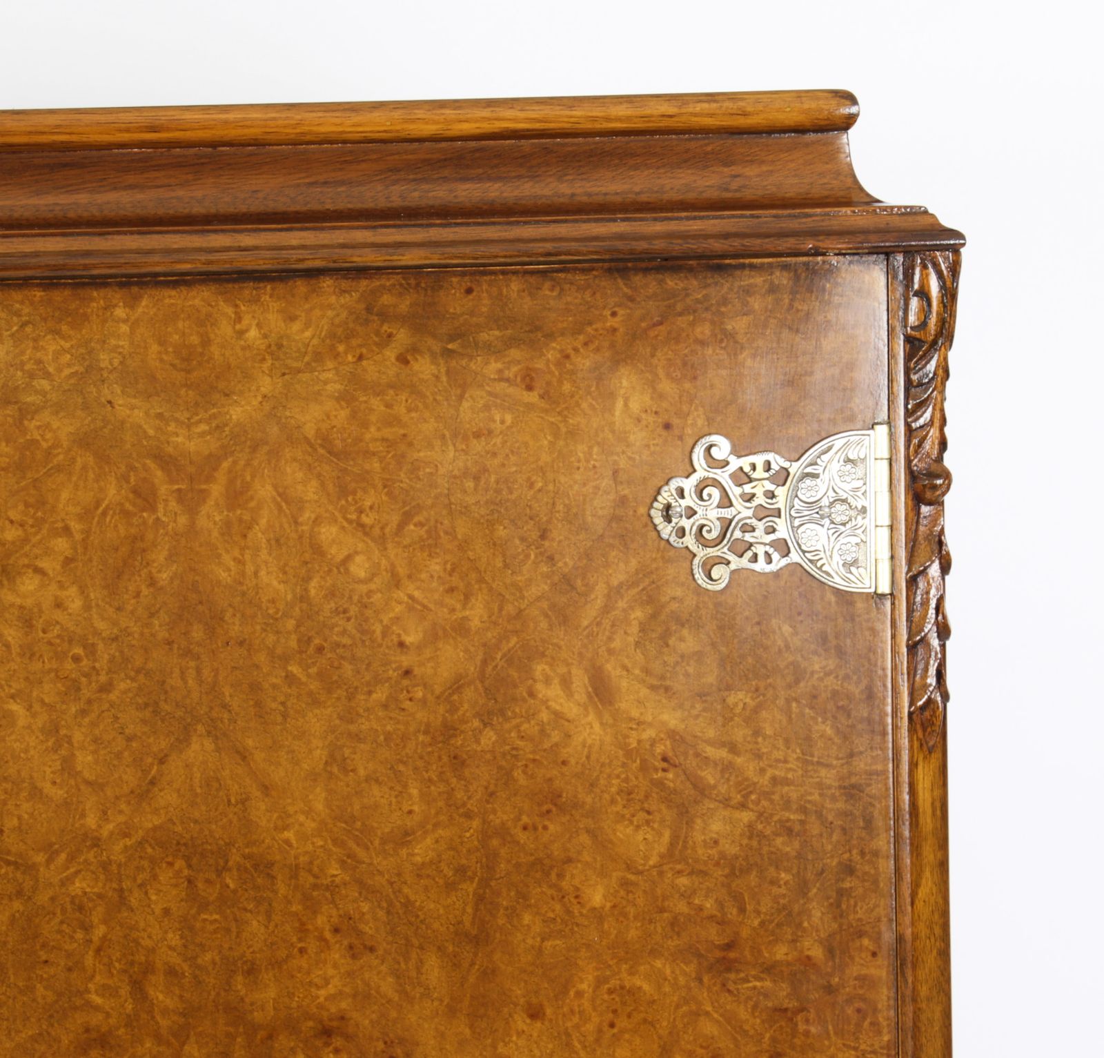 Vintage Burr Walnut Cocktail Cabinet Drinks Dry Bar Mid 20th C photo buy