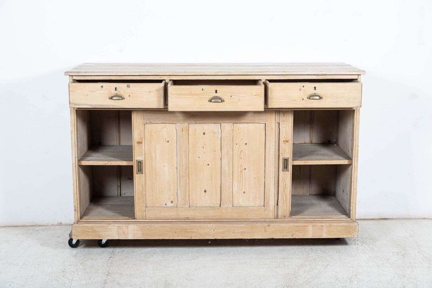 19thc English Pine Dresser Base photo buy