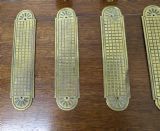 A Set Of 19th Century Arts And Crafts Brass Door Finger Plates And Knobs photo furniture