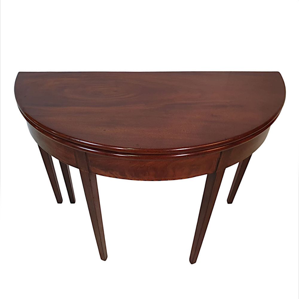 A Stunning 19th Century Irish Georgian Turn Over Leaf Tea Table photo Furniture