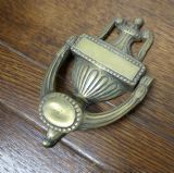 19th Century Adams Style Brass Urn And Cover Door Knocker, photo Home Fixtures