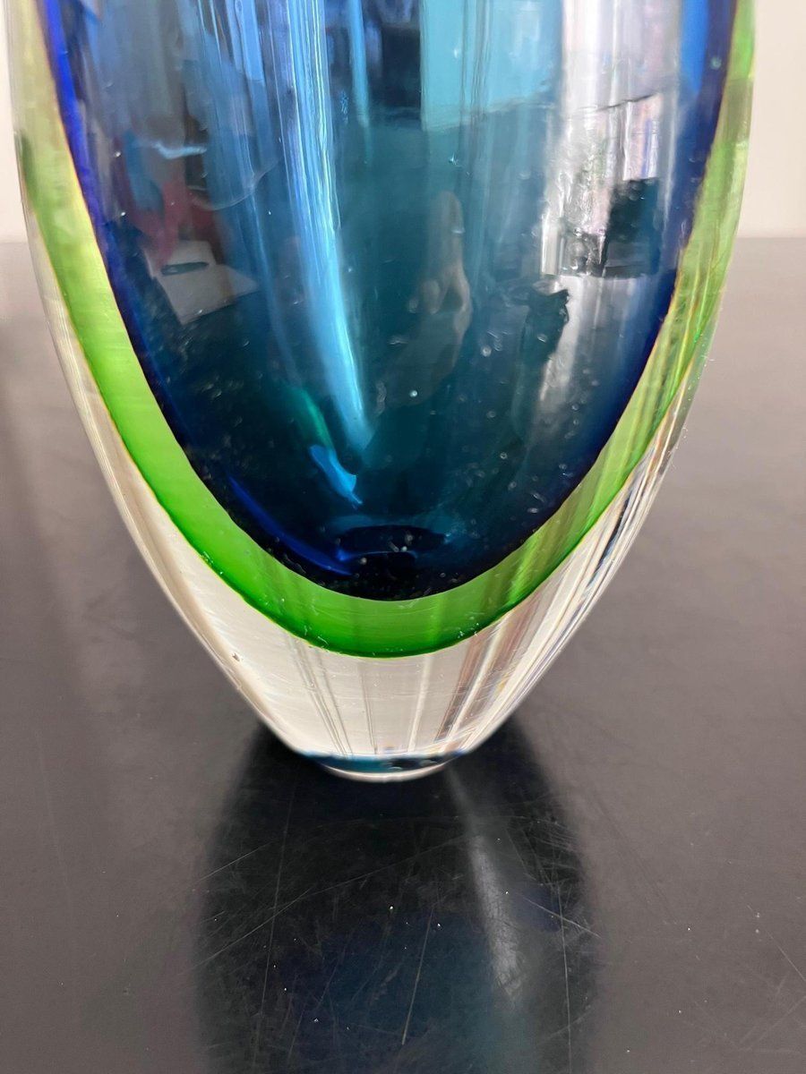 Murano Flavio Polished Glass Vase By Flavio Poli photo Home Decor