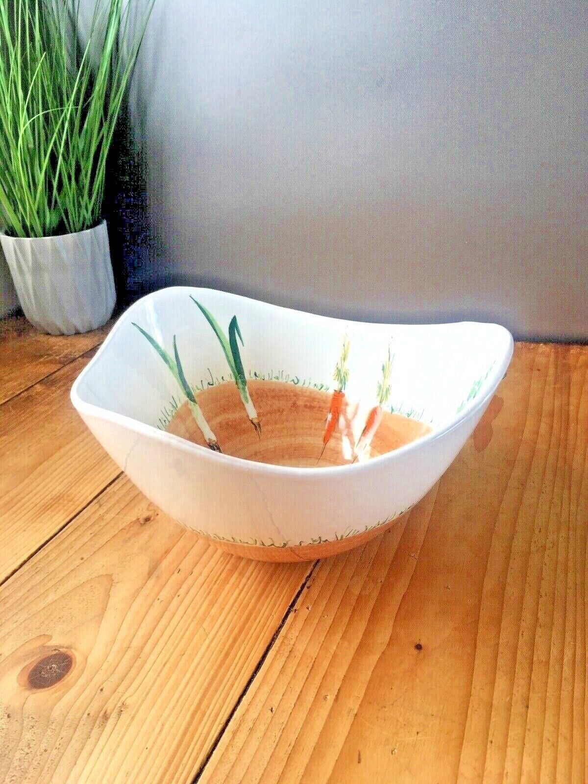 Mid Century 70's Italian Pottery Salad Veg Pasta Bowl Retro Modern Italy 3751 photo furniture