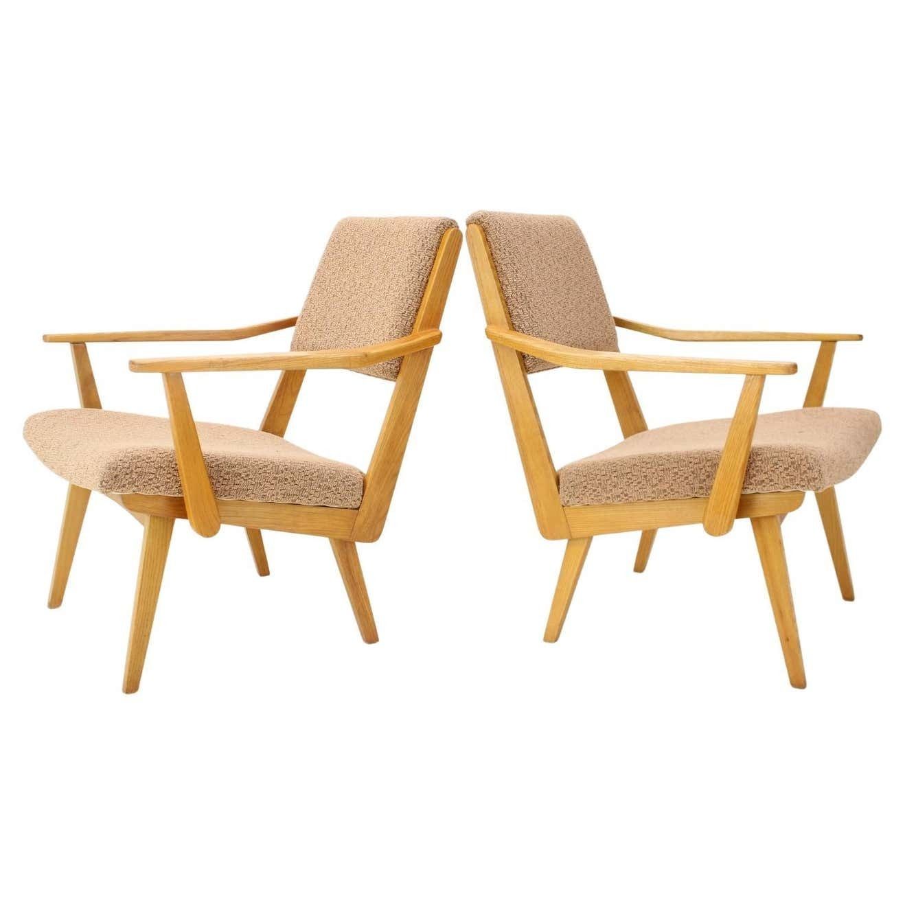 1960s Pair Of Armchairs By Krasna Jizba, Czechoslovakia