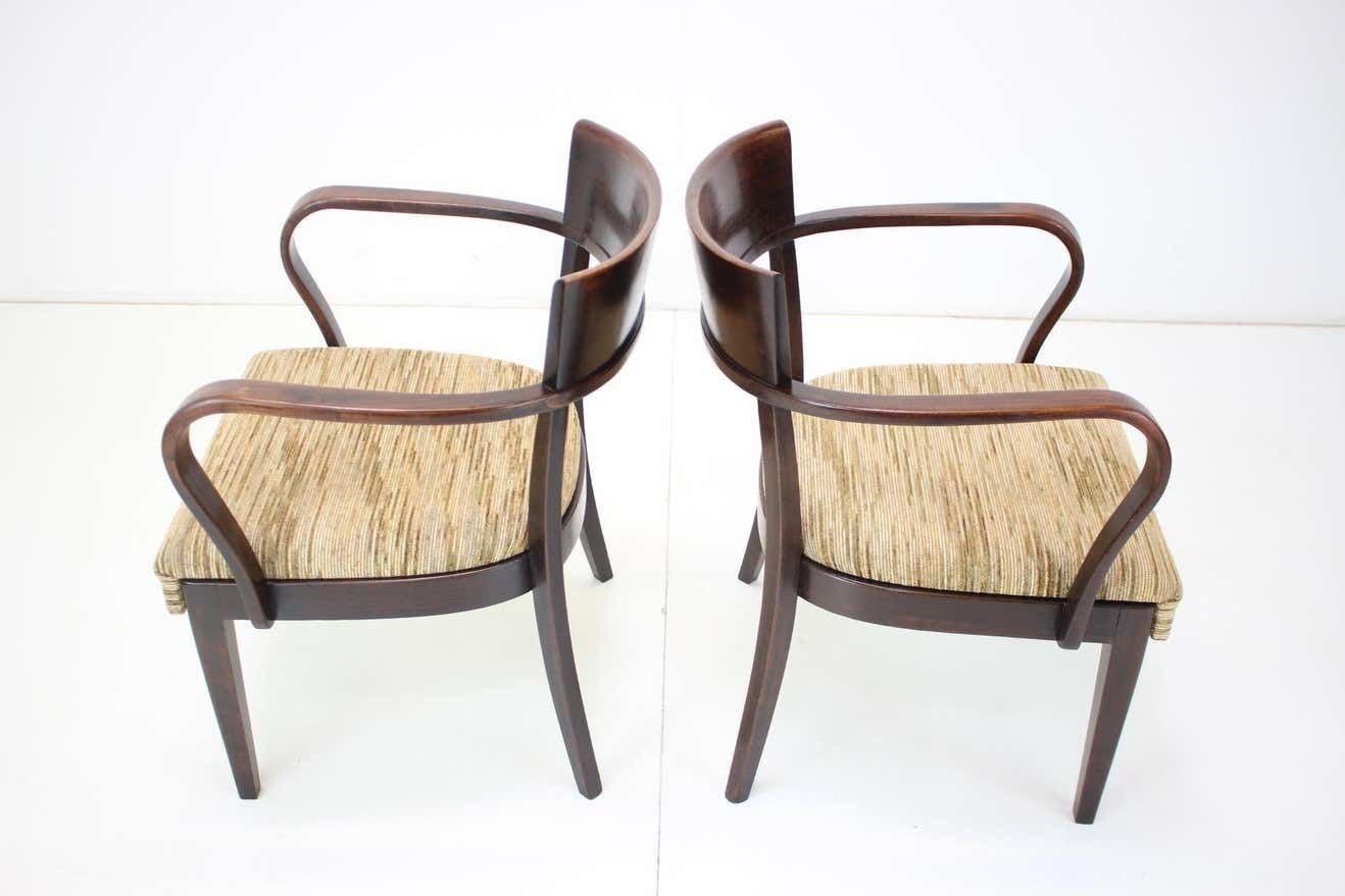 Rare Set Of Four Catalog Chairs H 224 By Jindřich Halabala 1930s, Czechoslovakia photo Furniture