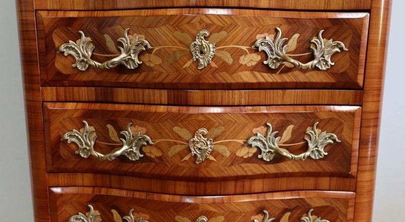 photo buy Semainier In Amaranth Veneer And Marquetry, Louis XV Style   Early 20th Century