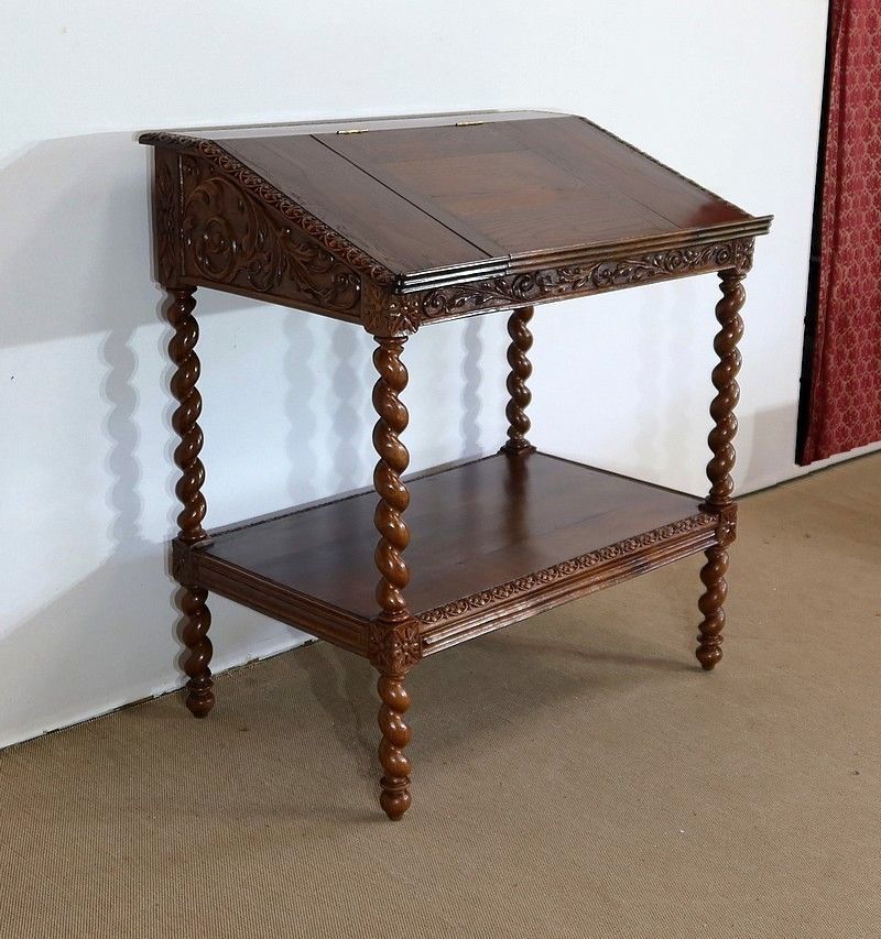 Important Lectern In Solid Oak, Louis XIII Style, Late 19th Century photo for sale