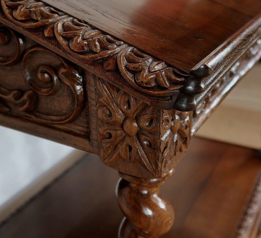 Important Lectern In Solid Oak, Louis XIII Style, Late 19th Century photo vintage