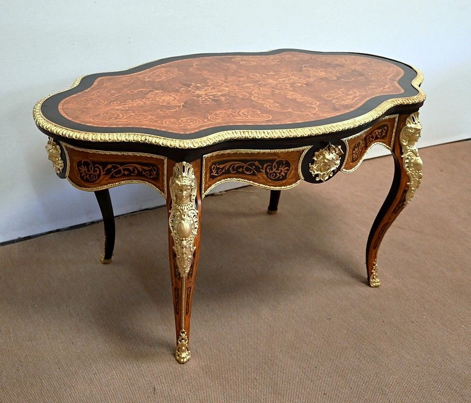 Rare Table In Precious Wood, Napoleon III Period – Mid 19th Century photo furniture