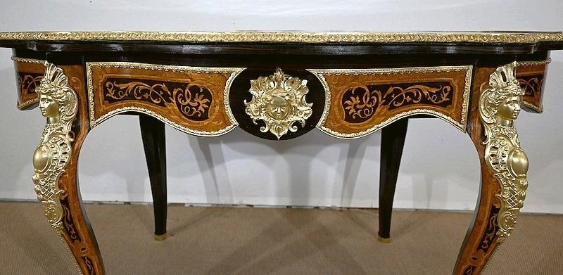 Furniture Rare Table In Precious Wood, Napoleon III Period – Mid 19th Century photo
