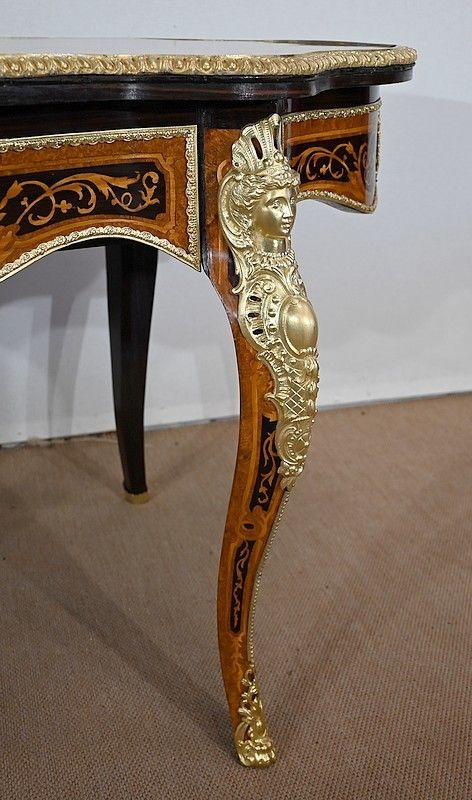 photo vintage Rare Table In Precious Wood, Napoleon III Period – Mid 19th Century