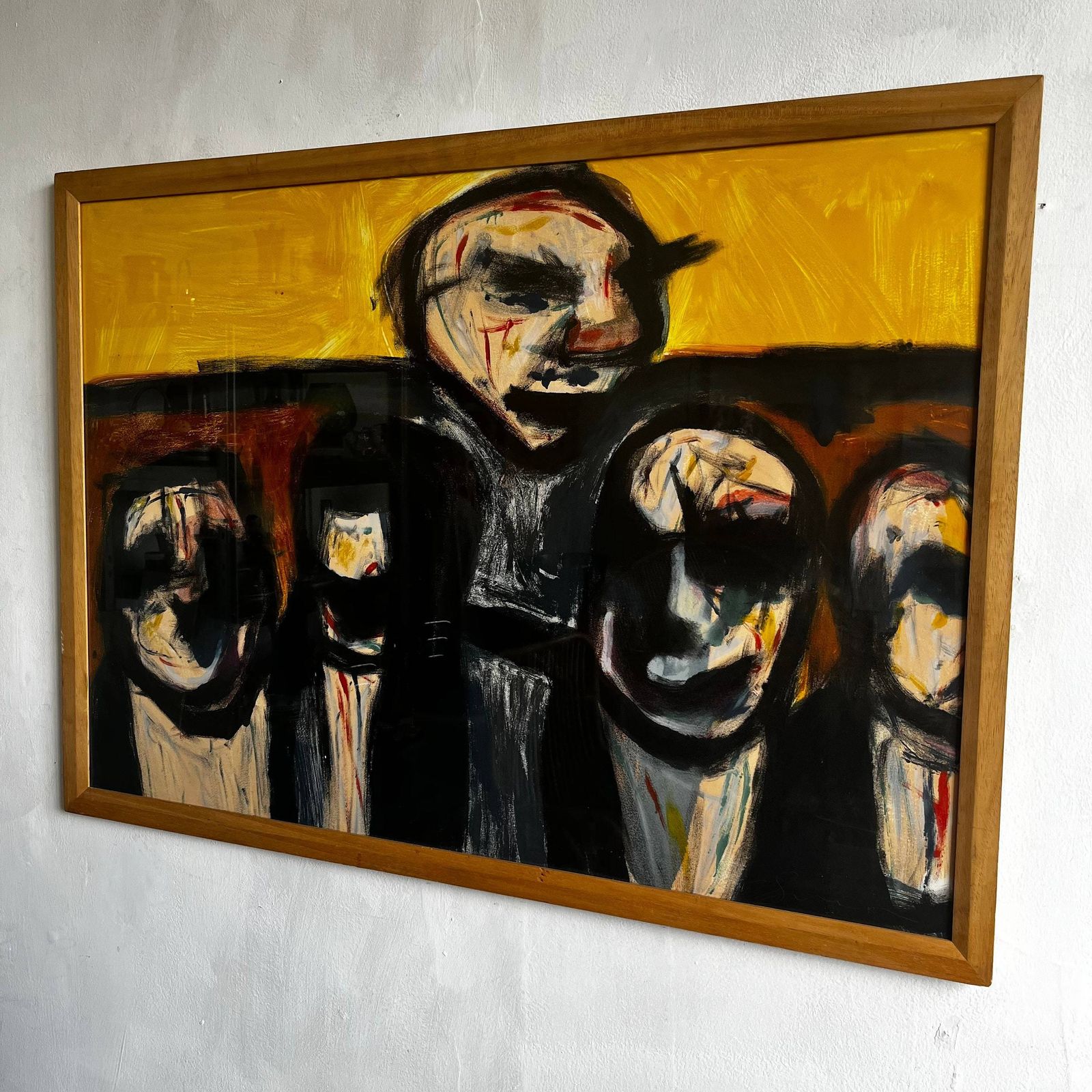 photo furniture Framed Painting Of 4 Abstract People / Gift/ Wall Hanging
