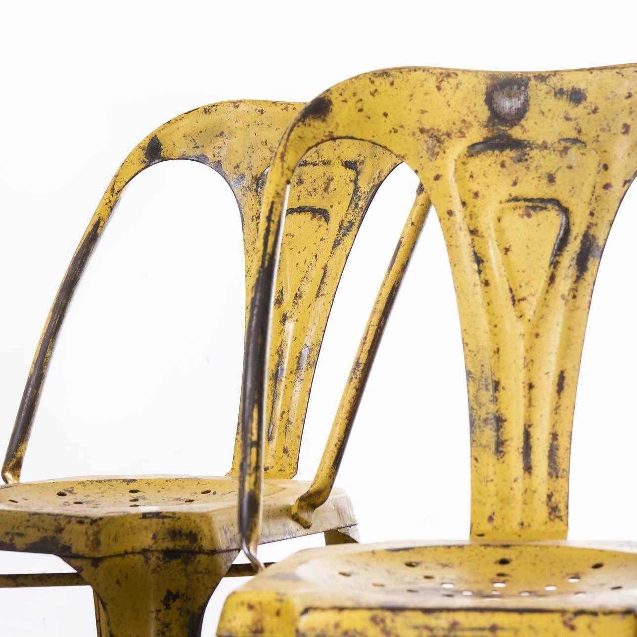 1950’s Original French Multipl’s Table And Chair Set – Yellow photo vinterior