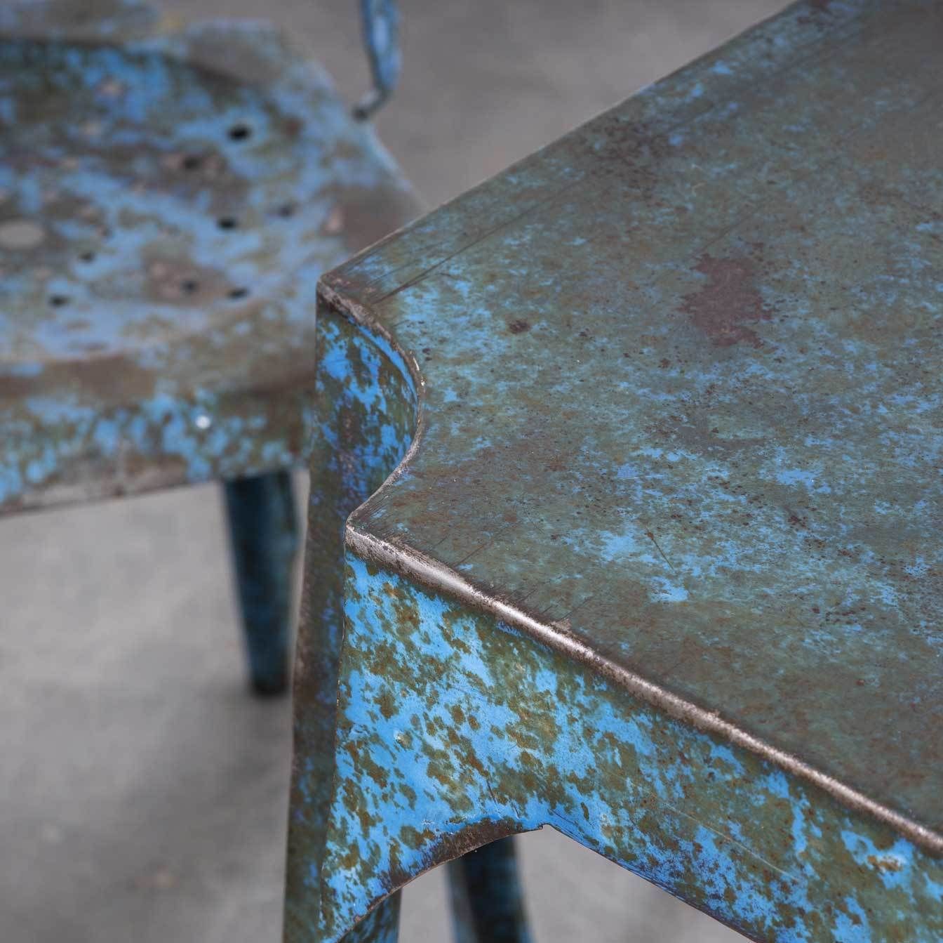 1950’s Original French Multipl’s Table And Chair Set – Blue photo 2034.0
