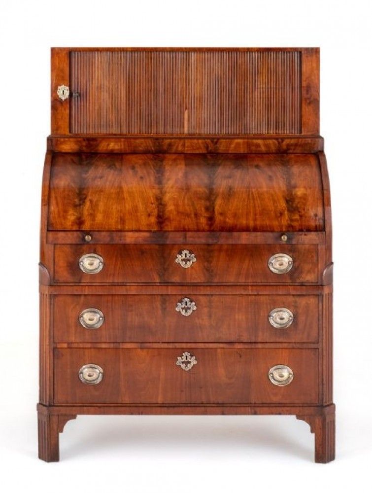 photo furniture Regency Cylinder Desk Mahogany Furniture 19th Century