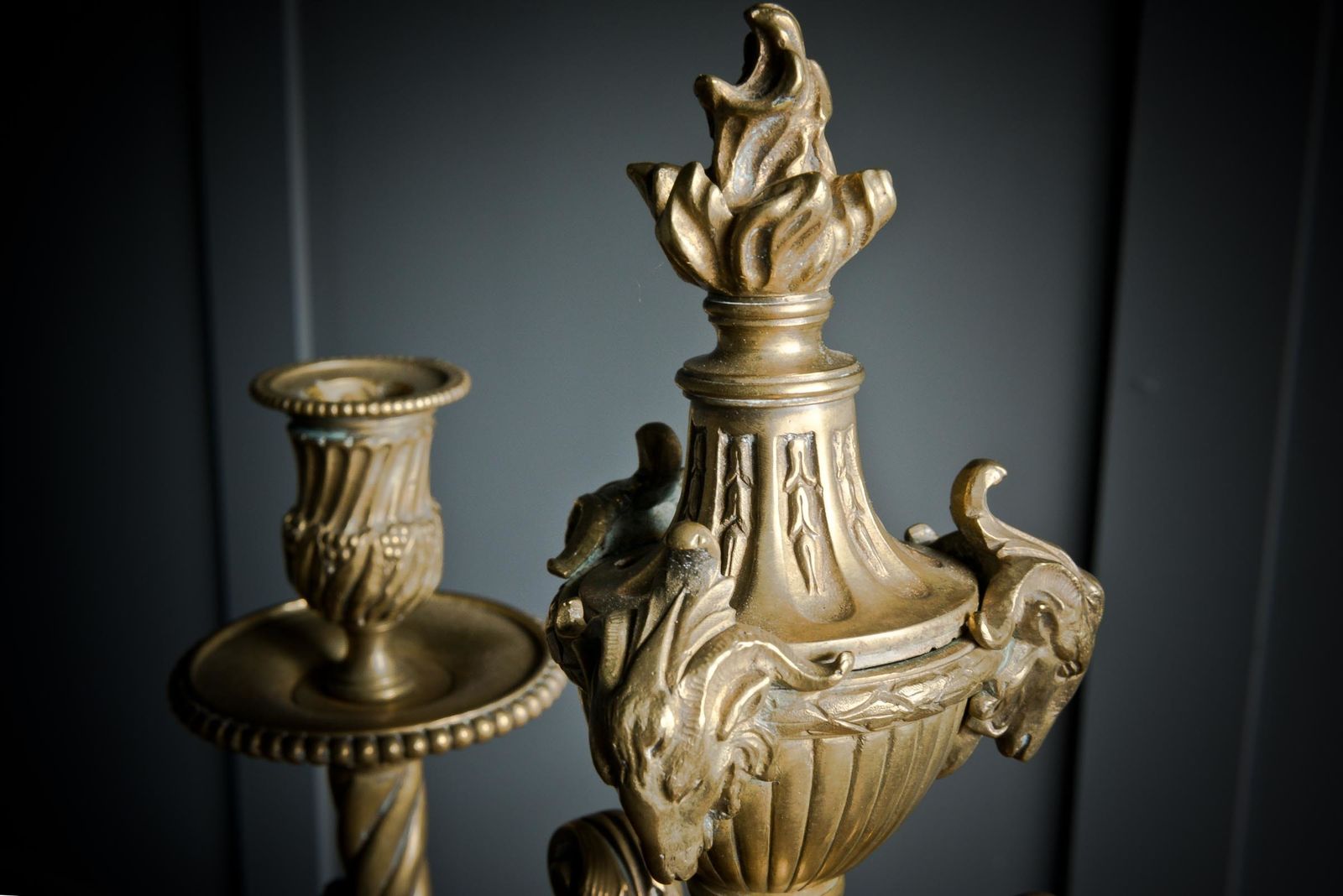 Pair Of Napoleon III French Brass Candle Sticks photo buy