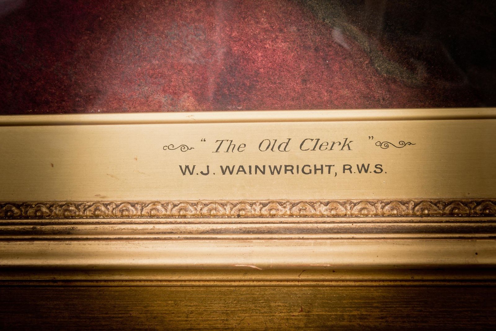 The Old Clerke' Watercolour By W. J. Wainwright photo vintage