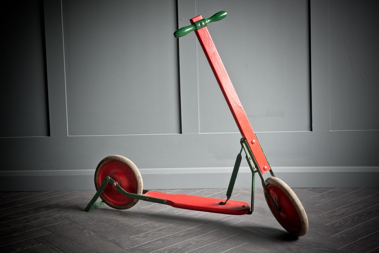 Child's Painted Wooden Scooter photo for sale