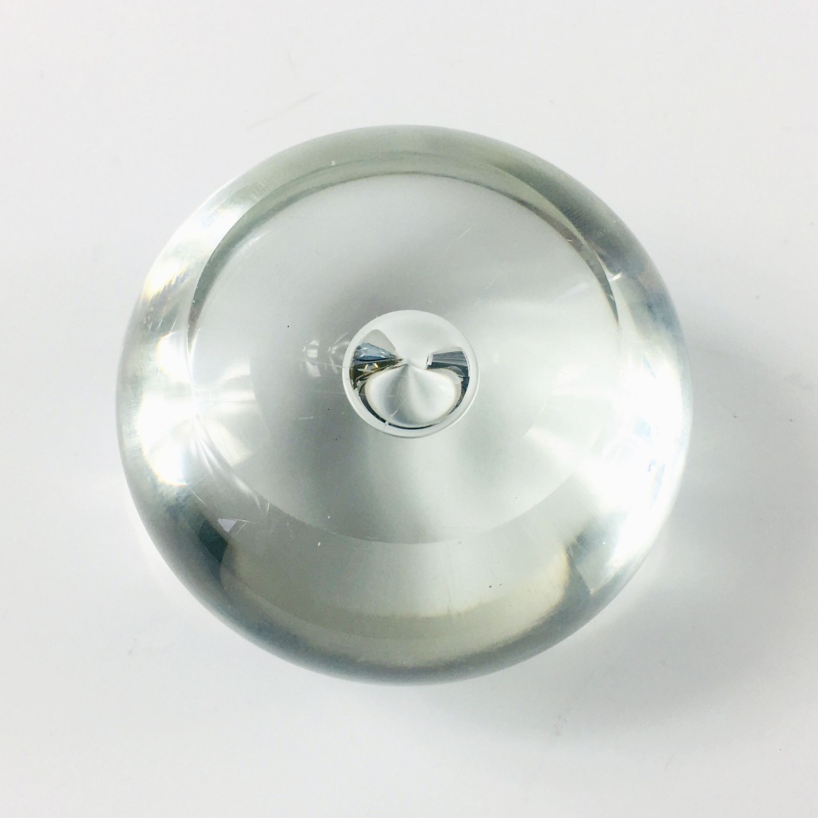 Signed Barbini Murano Transparent Art Glass Paperweight, Italy, 1970s photo buy