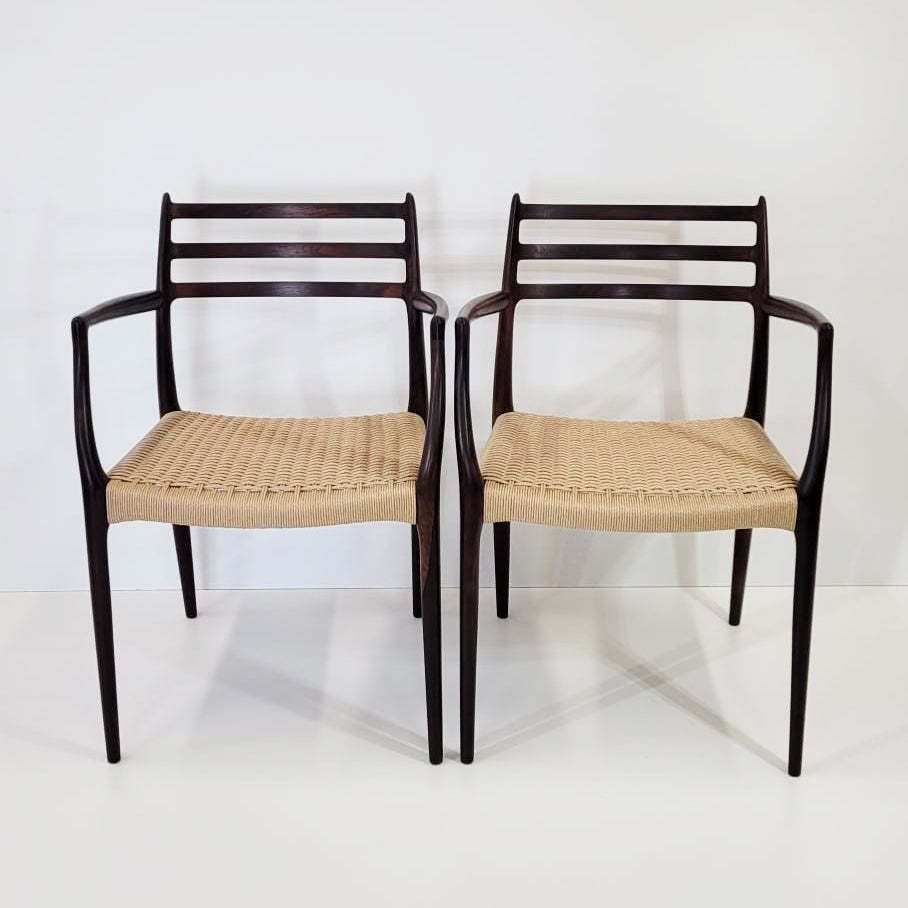 Niels Otto Møller #62 Carver Dining Chair Pair photo Furniture