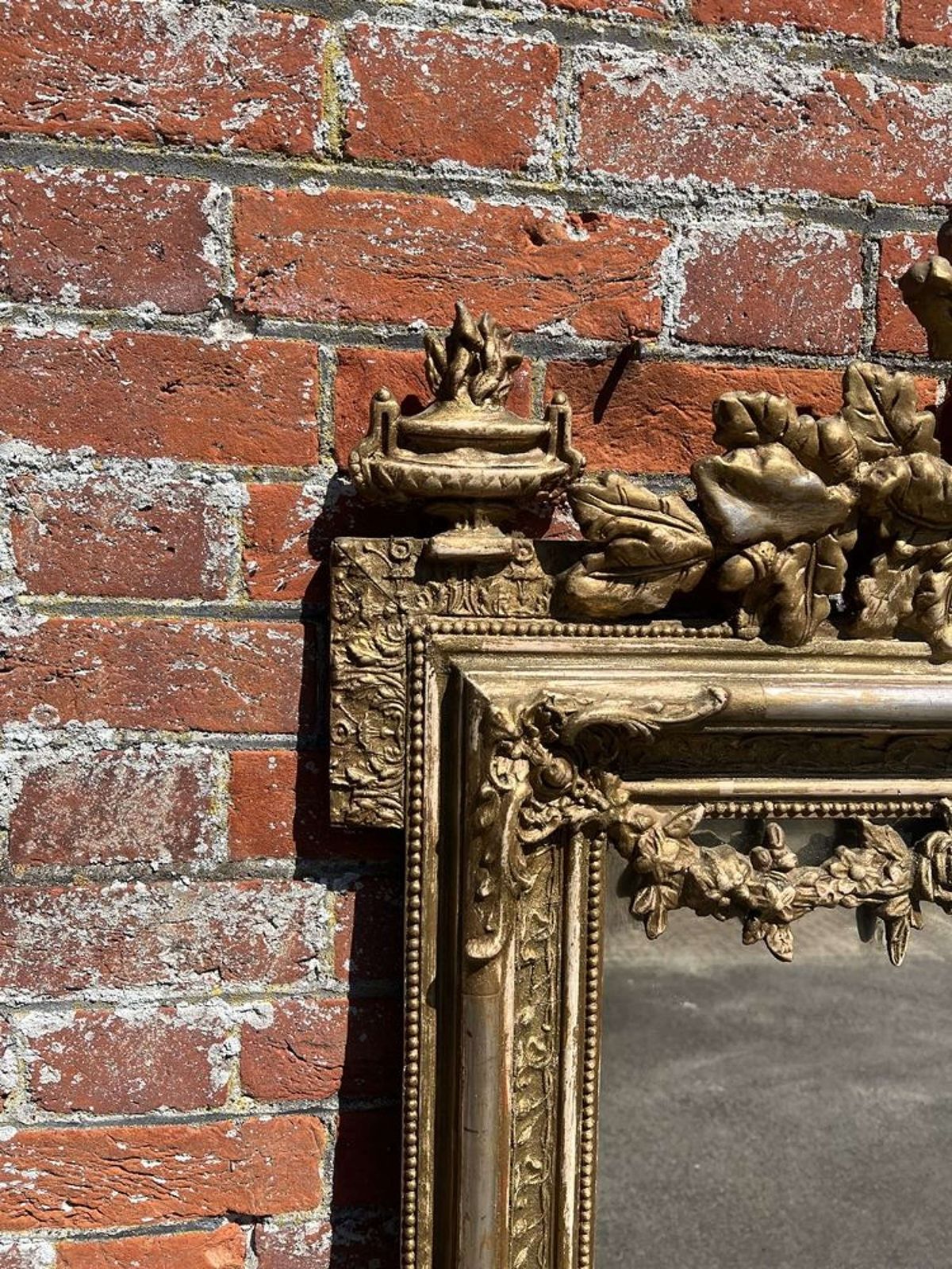 An Exceptional Large Antique Italian 19th C Silver/Gilt Mirror. photo furniture