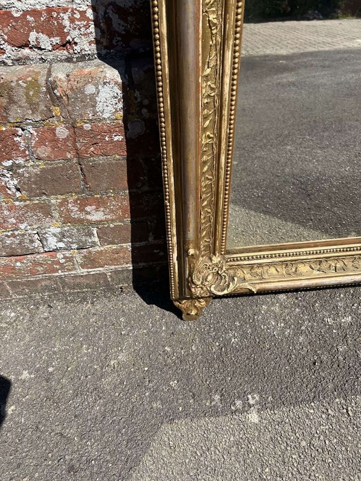 An Exceptional Large Antique Italian 19th C Silver/Gilt Mirror. photo for sale