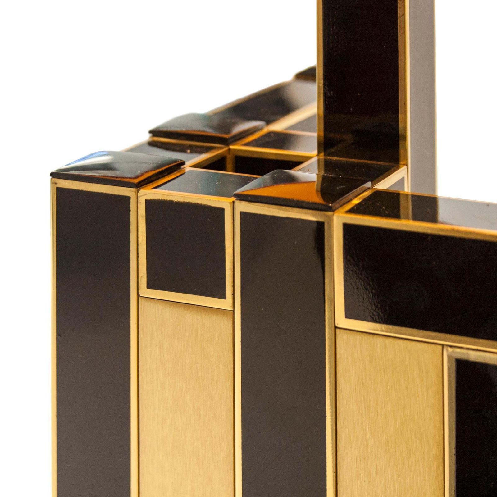 Willy Rizzo's Black And Brass Table Lamp Edited By Luma, Italy, 1970 photo 1575.0