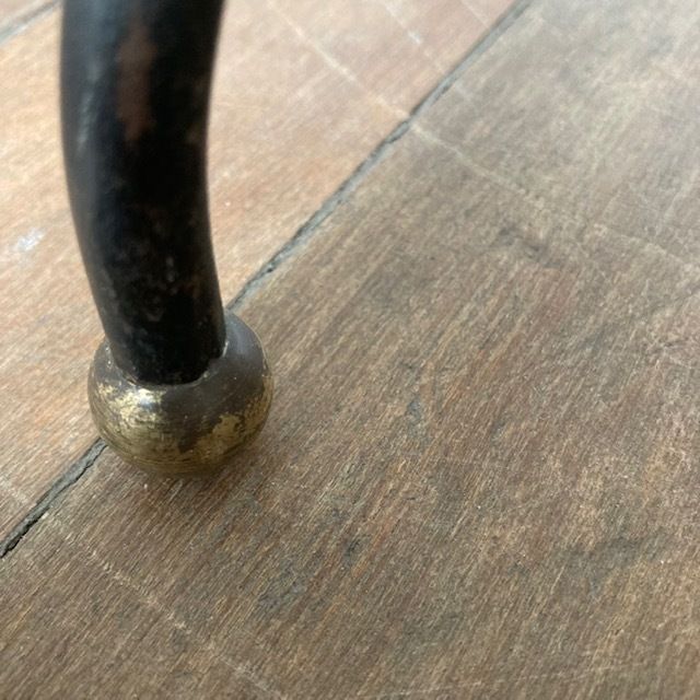 Mid Century Black And Brass Twist Floor Lamp photo Lighting
