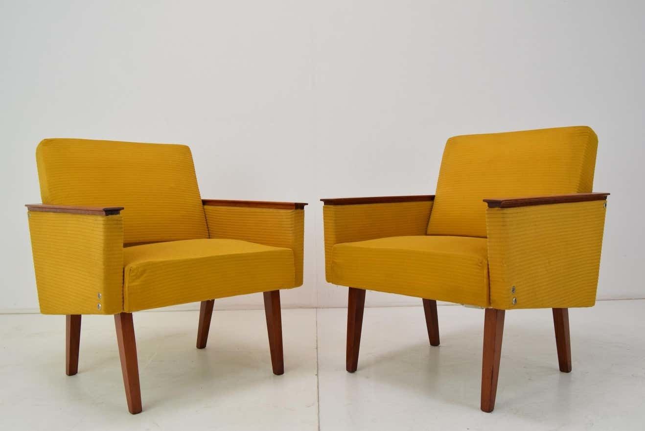 Set Of Two Armchairs Czechoslovakia,1960's photo vinterior