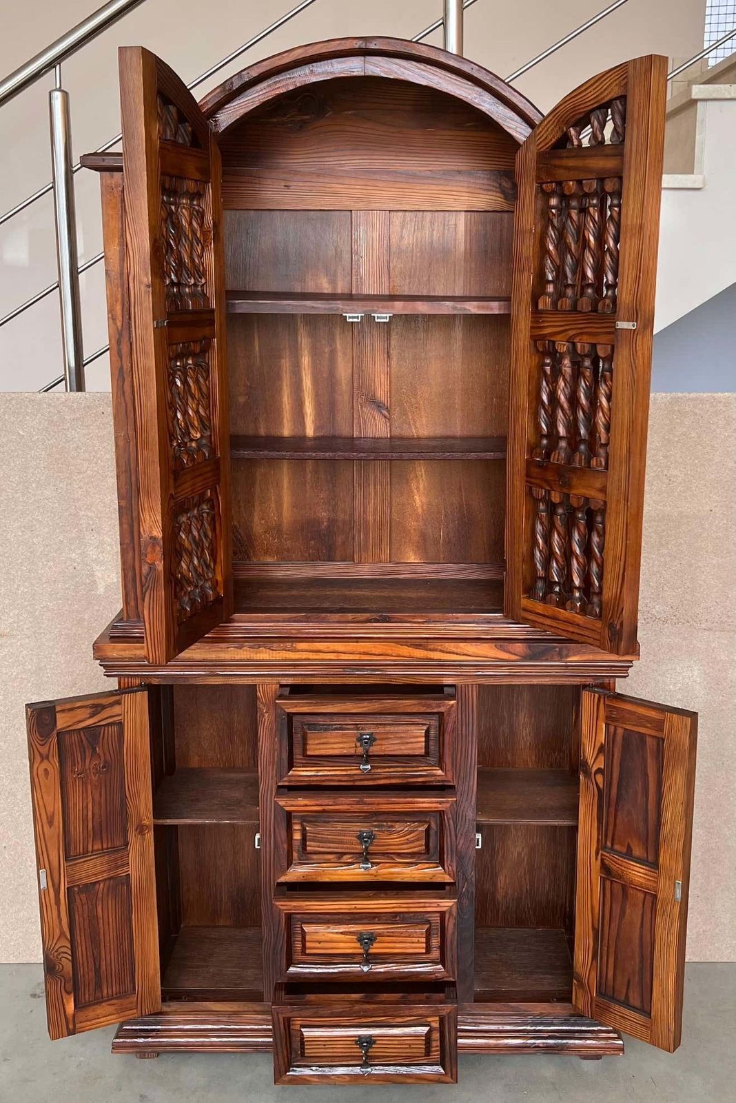 20th Century Cupboard Or Cabinet Pine Spain, Restored photo buy
