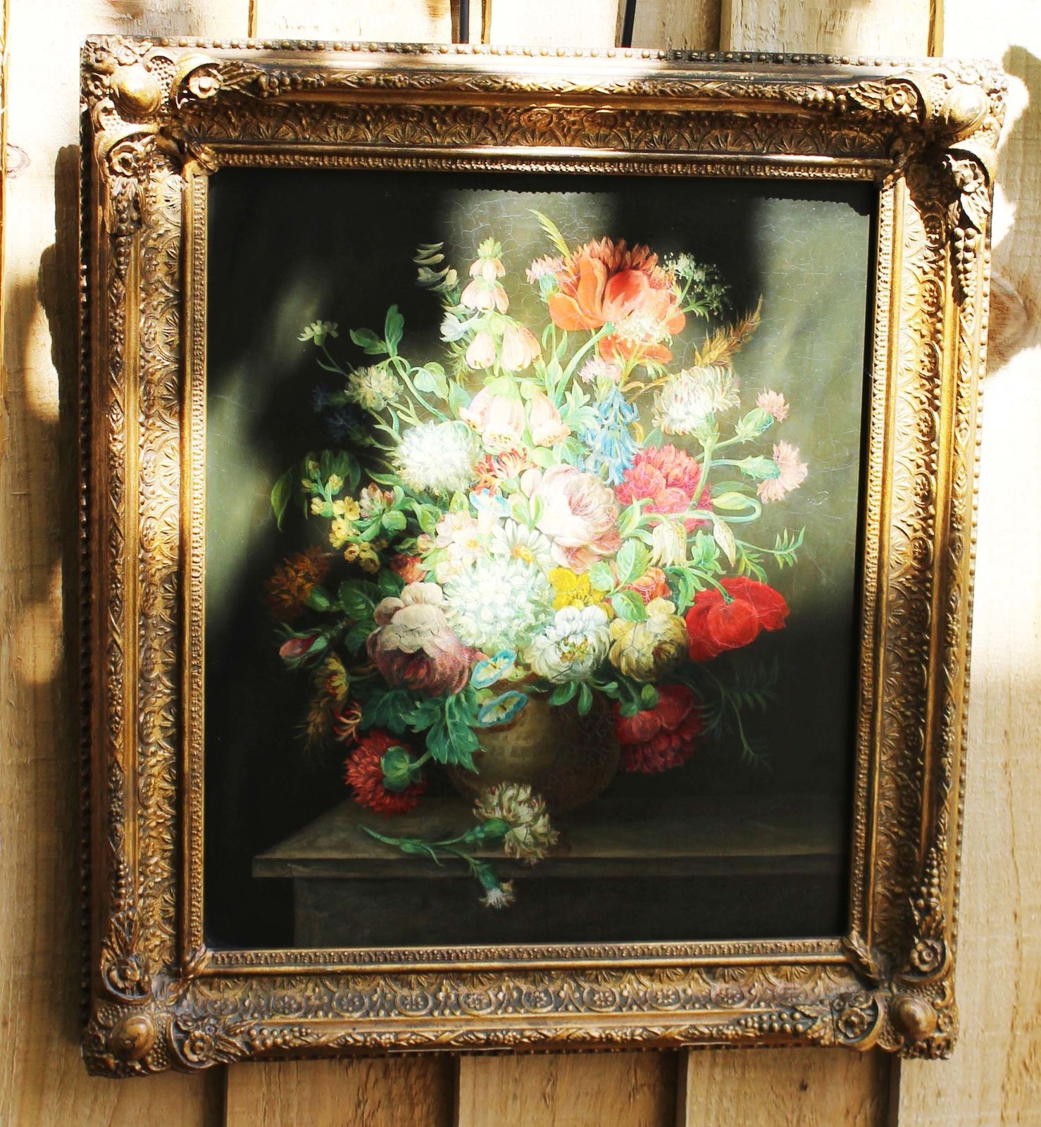 Antique 19th Century  British Floral Still Life Of Wild Flowers photo 450.0