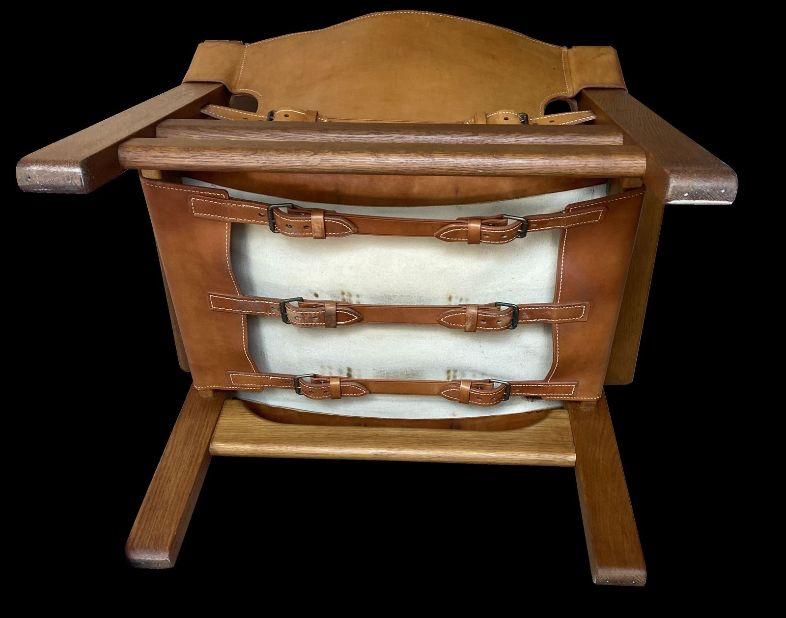 Spanish Chair By Borge Mogensen For Fredericia In Oak And Cognac Leather photo Furniture