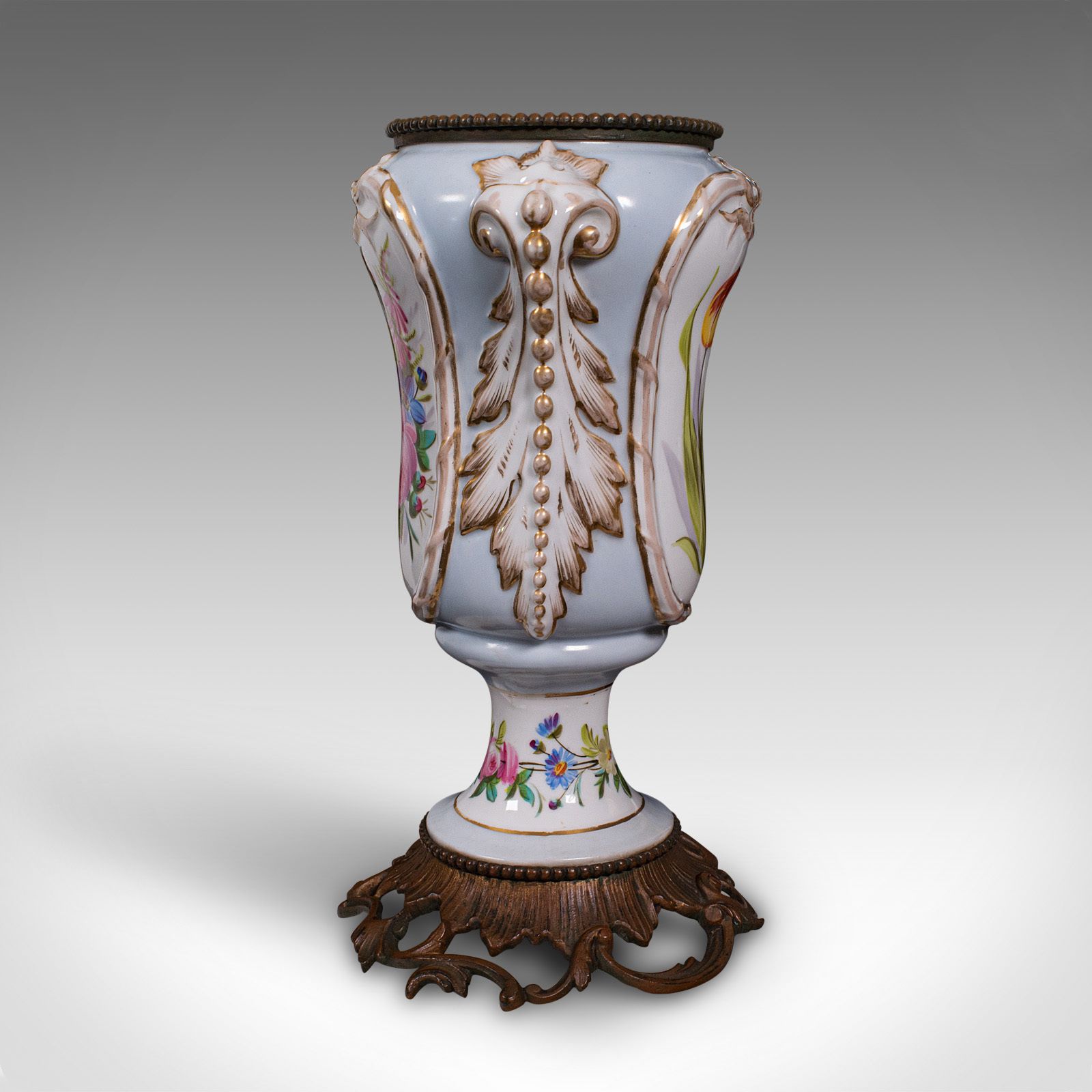 Antique Mantlepiece Vase, French, Ceramic, Planter, Jardiniere, 1900 photo Home Decor
