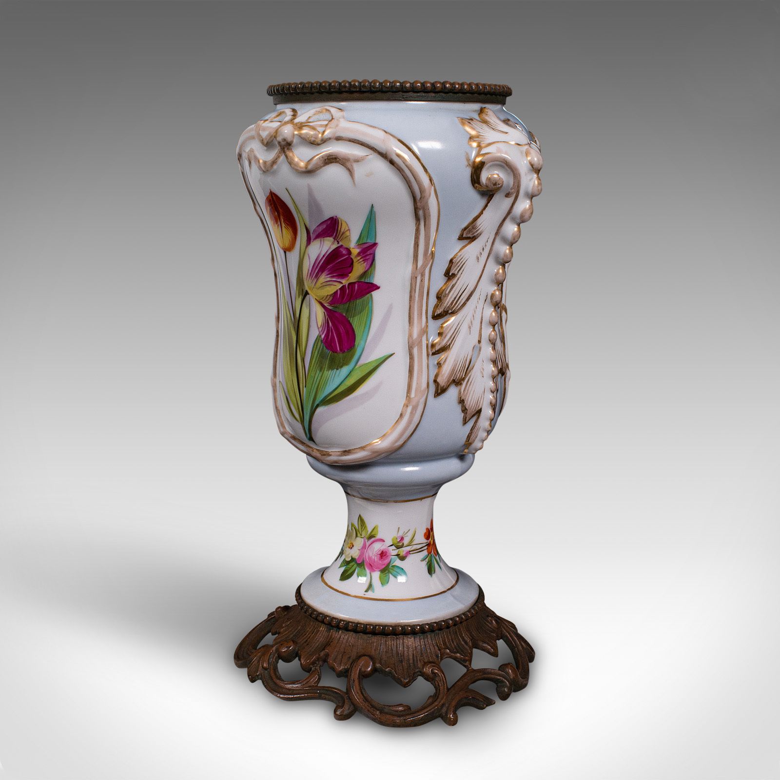 Antique Mantlepiece Vase, French, Ceramic, Planter, Jardiniere, 1900 photo buy