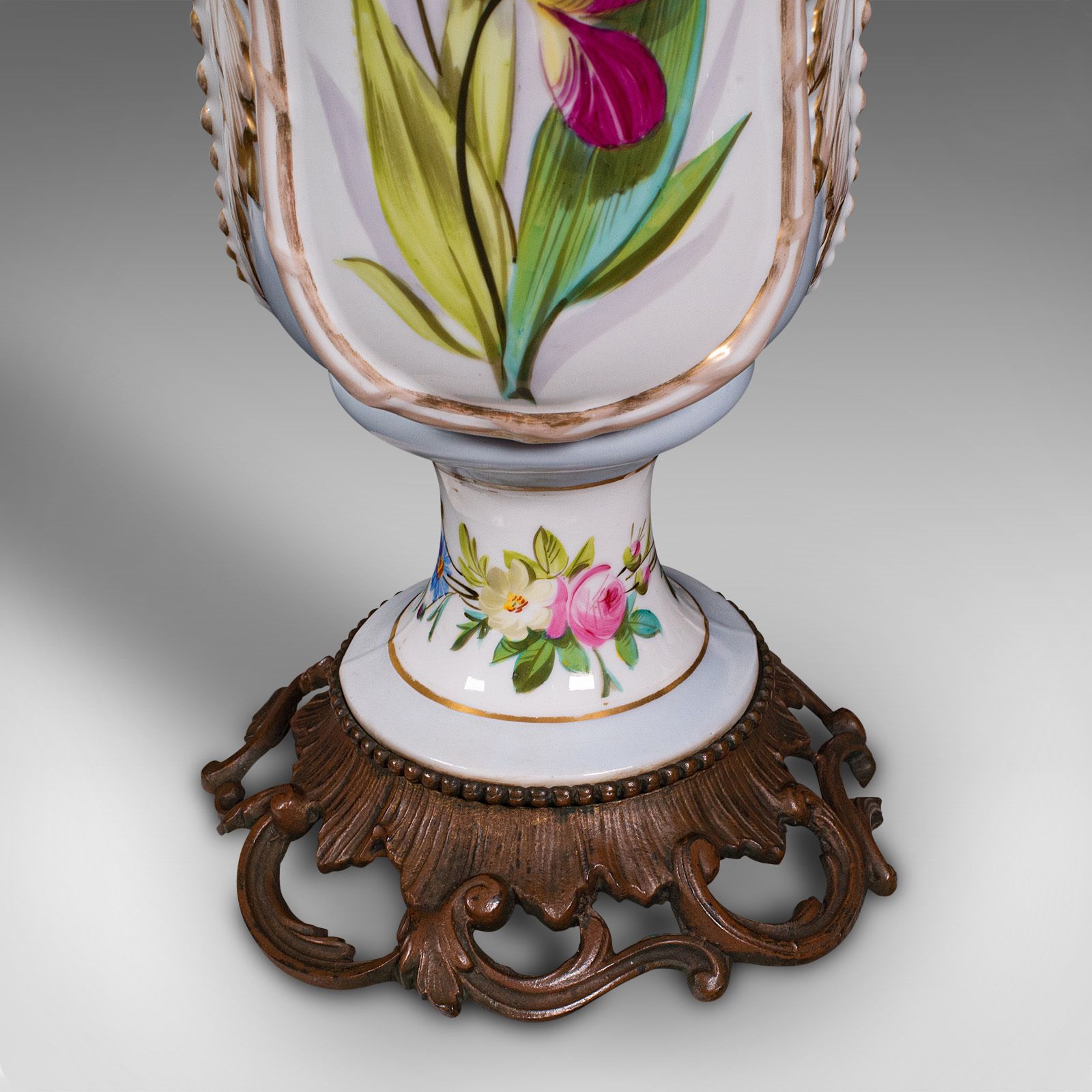 Home Decor Antique Mantlepiece Vase, French, Ceramic, Planter, Jardiniere, 1900 photo