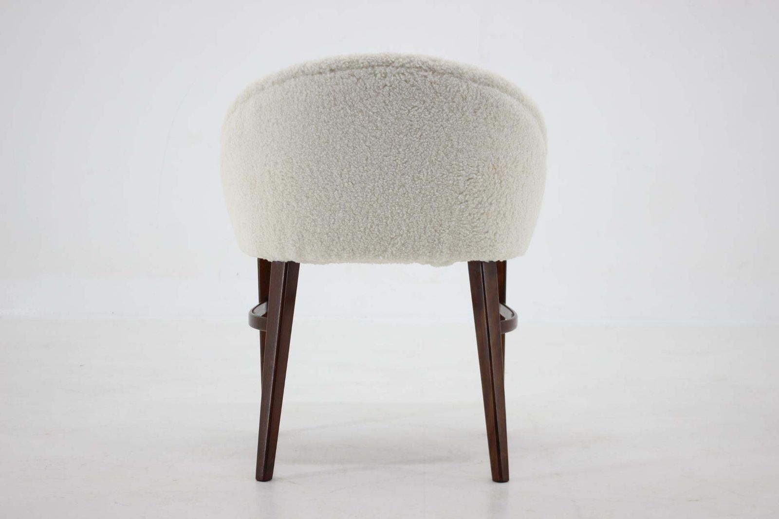 1960s Design Beech Chair In Sheepskin Fabric, Denmark photo 365.0