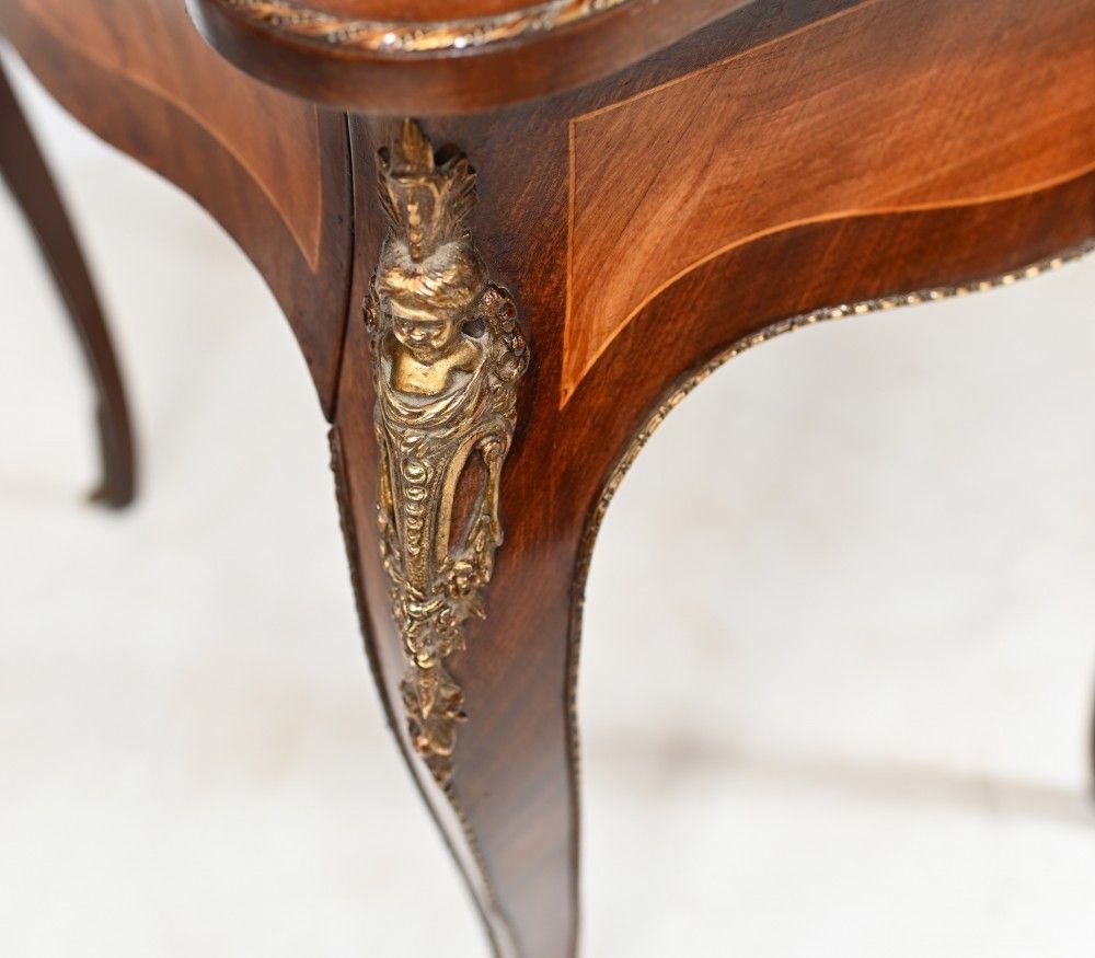 photo furniture French Bonheur De Jour Desk Painted Placques Kingwood 1930s