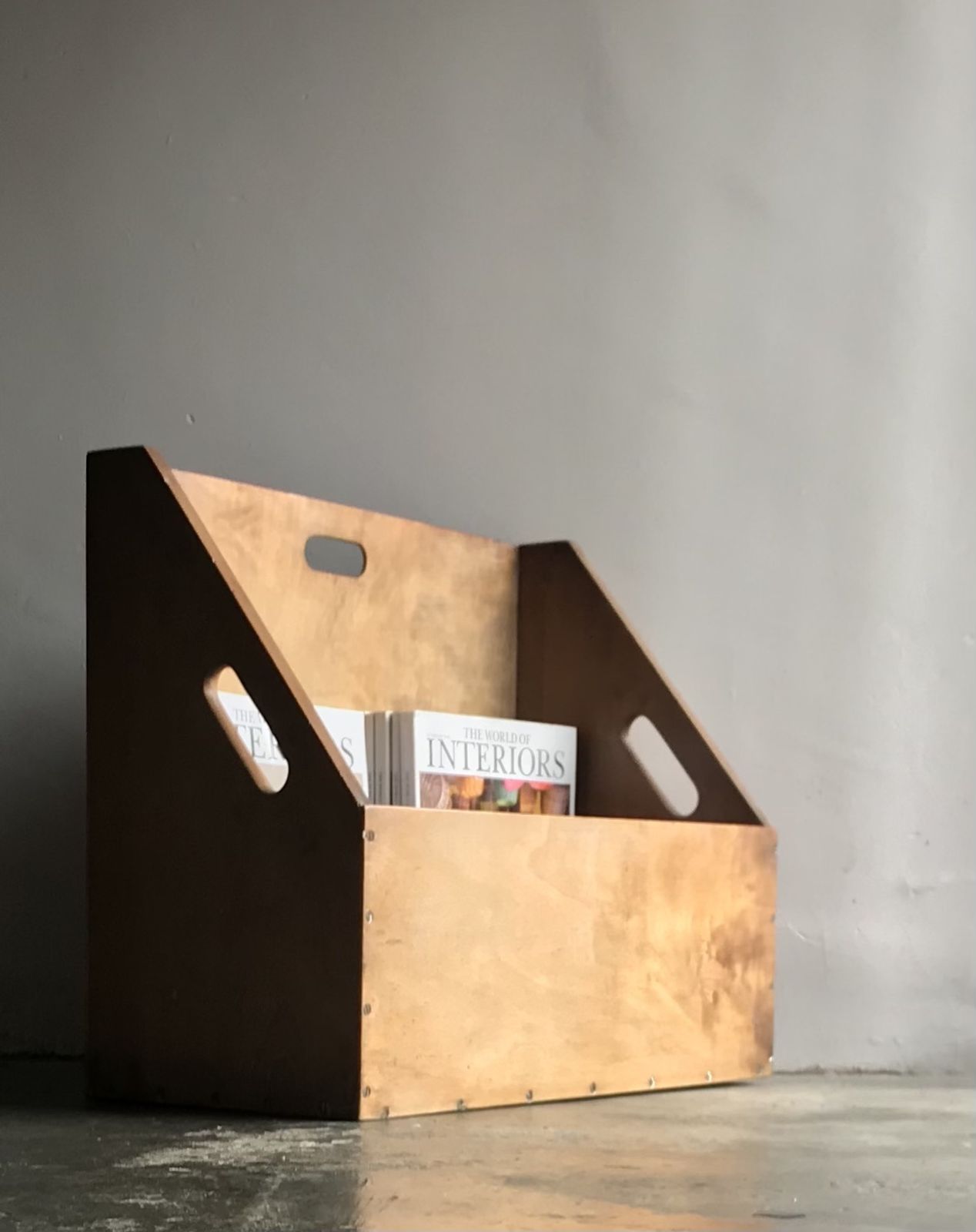 Unique Mid Century Large Magazine Rack With Rustic Minimal Aesthetic photo furniture