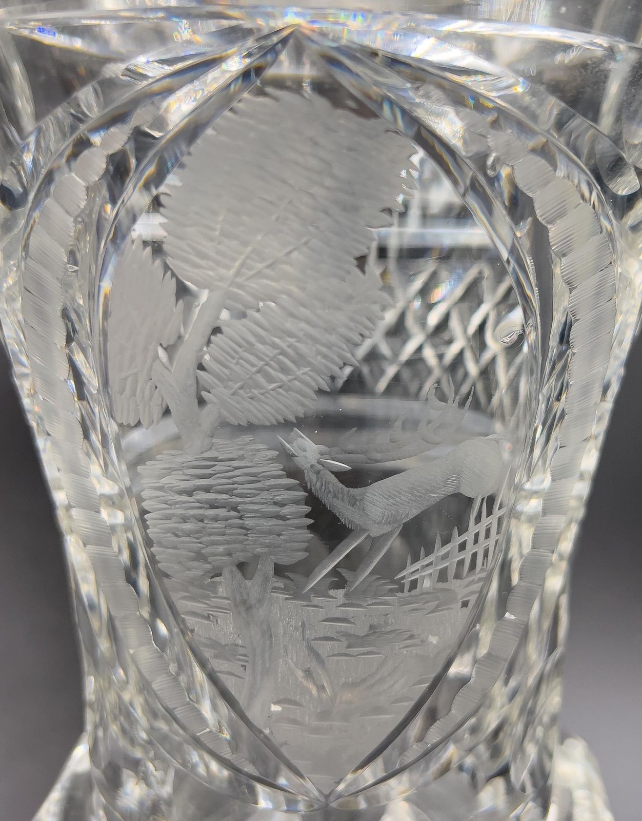 A Fine Pair Of Bohemian Cut And Etched Lidded Glass Vases, Late 19th/Early 20th Century photo Home Decor