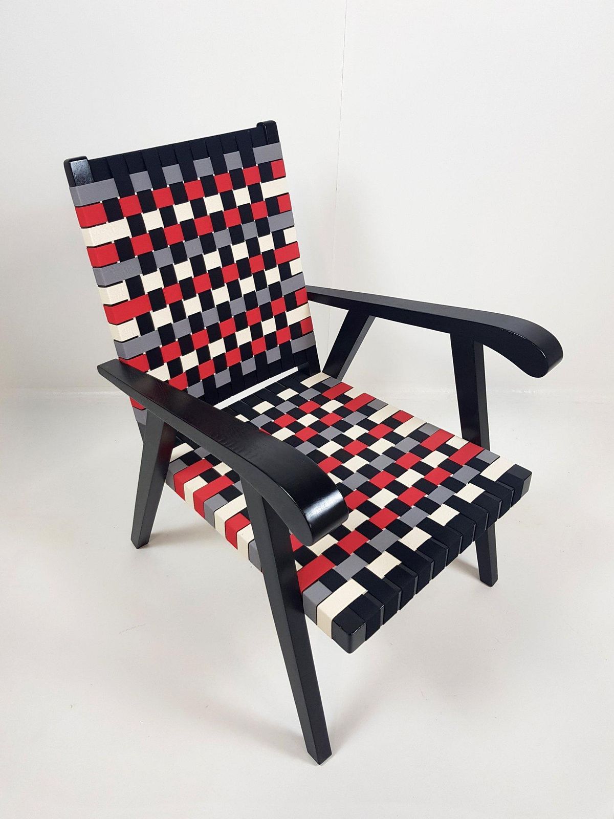 Set Of Unique Modernist Armchairs, 1950's photo vintage