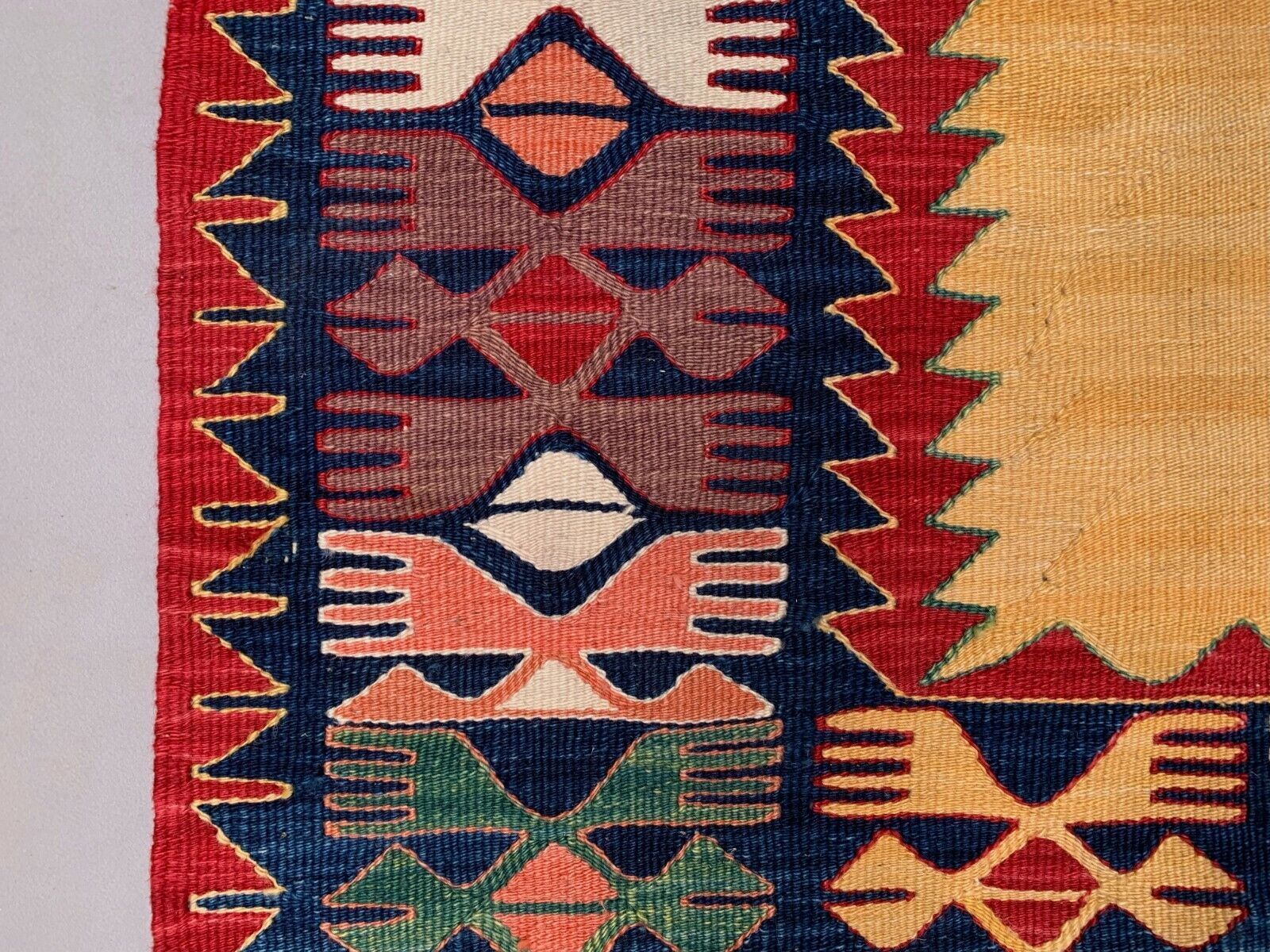 Turkish Ushak Kilim Rug 155x111 Cm Shabby Vintage Wool Decor Kelim Medium photo 365.0