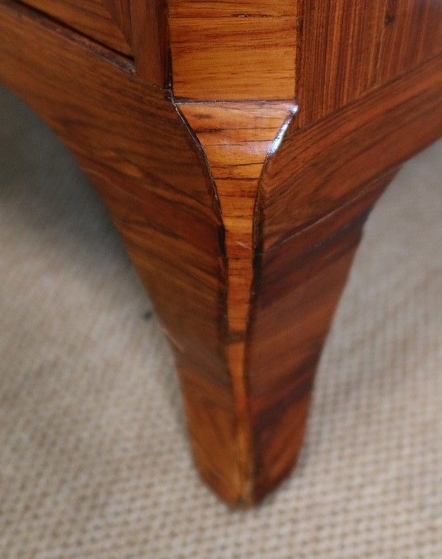 photo vinterior Small Chiffonier In Wooden Veneer, Stamped Boudin, Transition Period Louis XIV / Louis XV – 1760