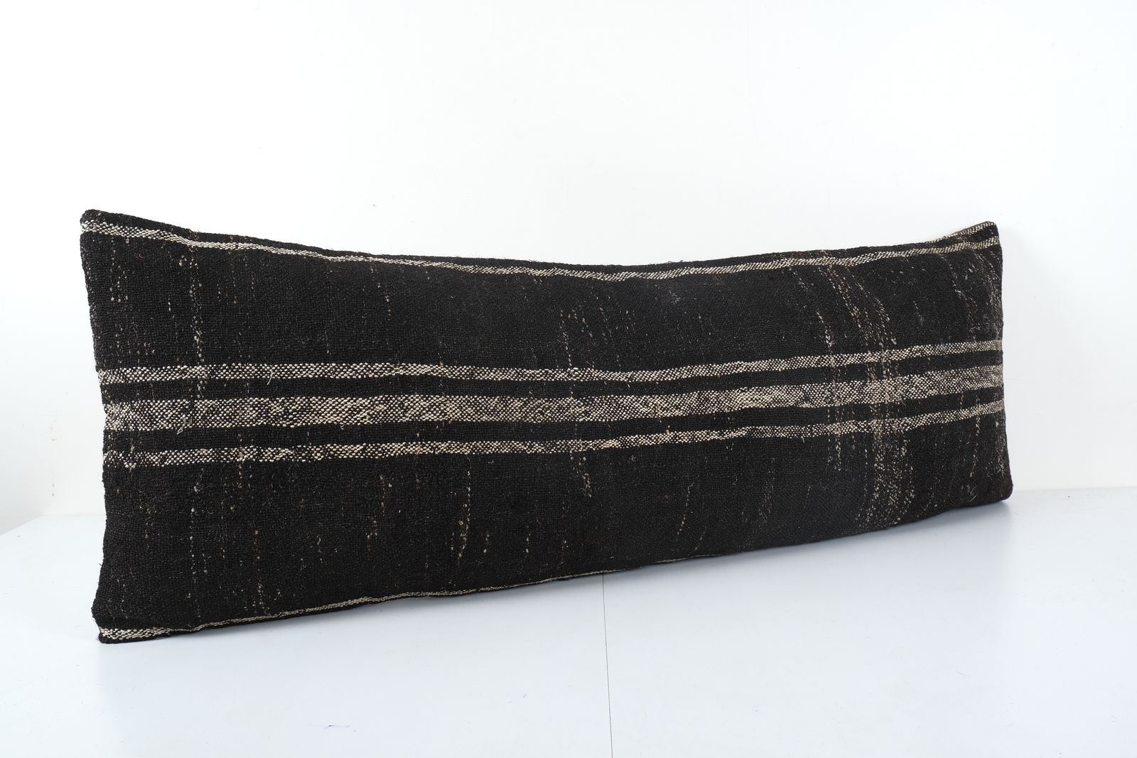 Goat Hair Organic Long Bedding Kilim Pillow Cover, Tribal Ethnic Pillow 20'' X 50'' photo for sale