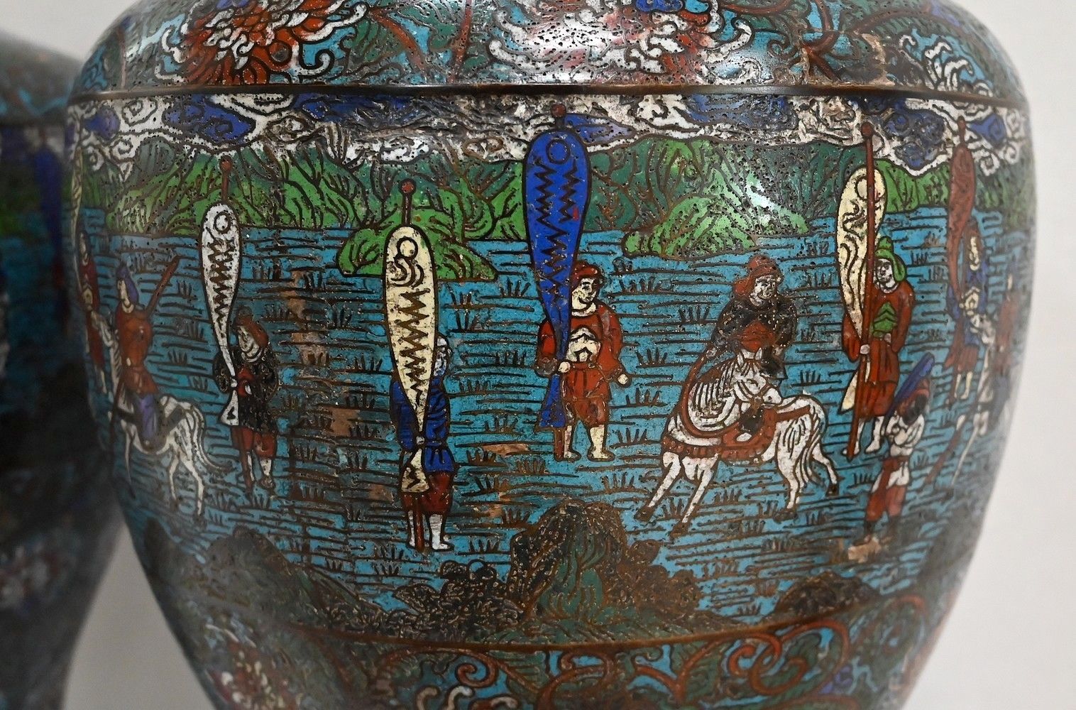 photo furniture Pair Of Important Enamel Vases, Japan, 19th Century