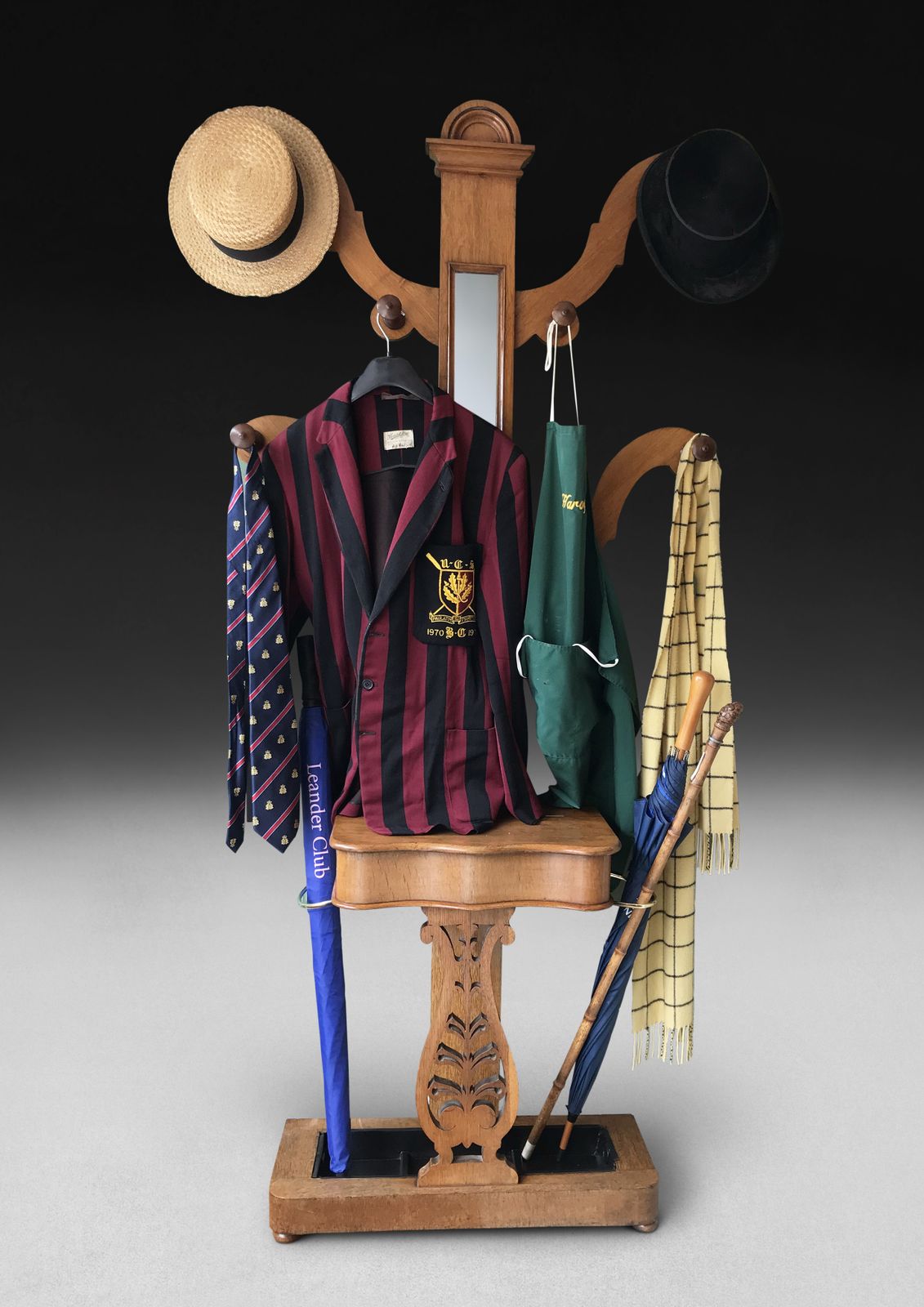 Victorian Oak Hall Stand, 1800s