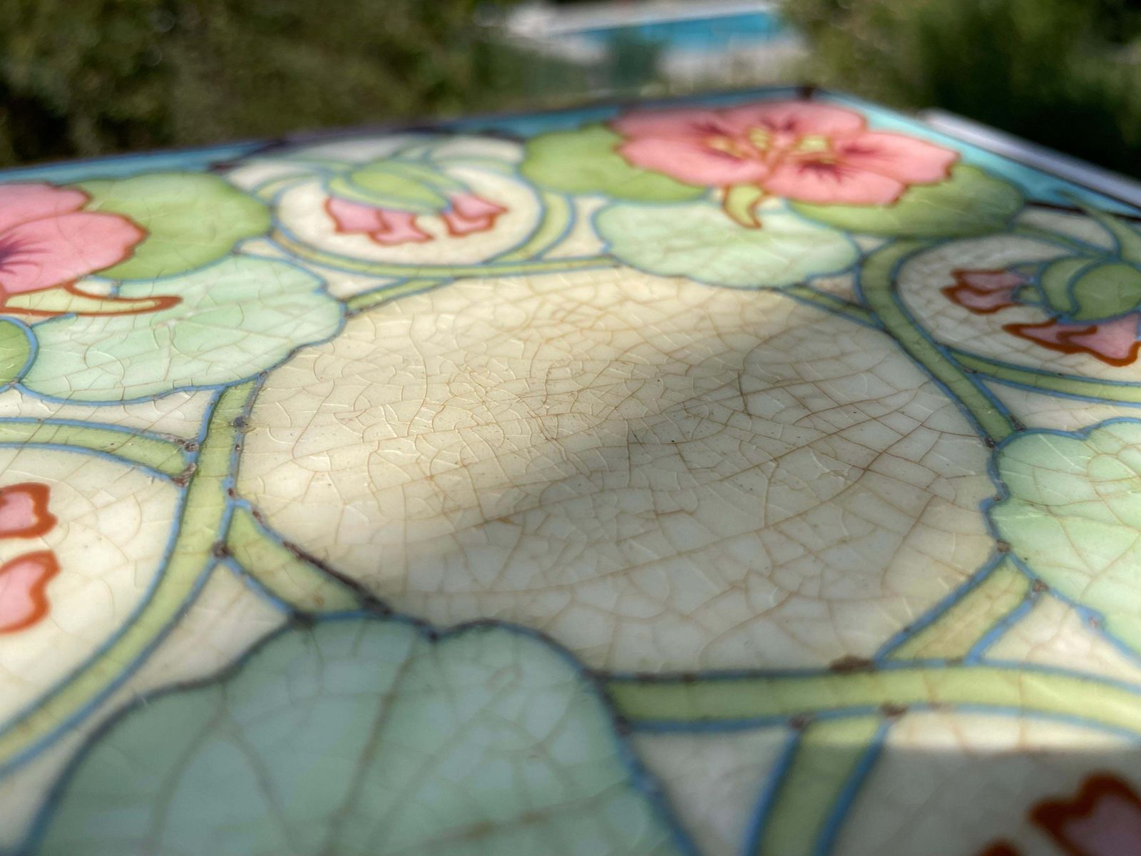 Ceramic Center Table Or Trivet By Hippolyte Boulanger, Art Nouveau Circa 1920 photo 898.0