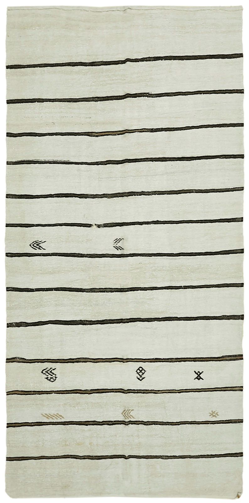Turkish Oriental Hemp Kilim Rug 178 X 363 Cm