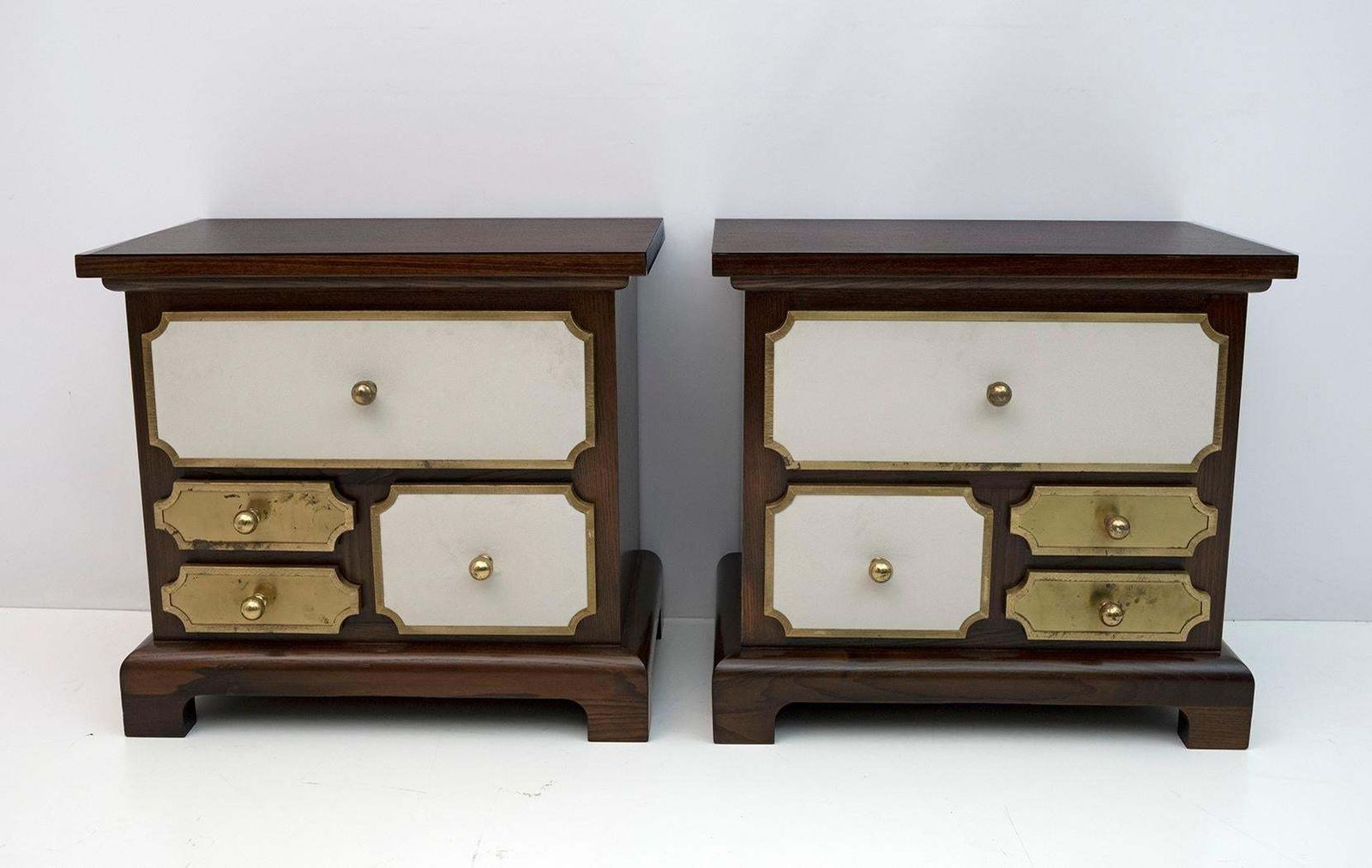 Set Of Luciano Frigerio Mid Century Modern Italian Dresser And Bedside Tables photo furniture
