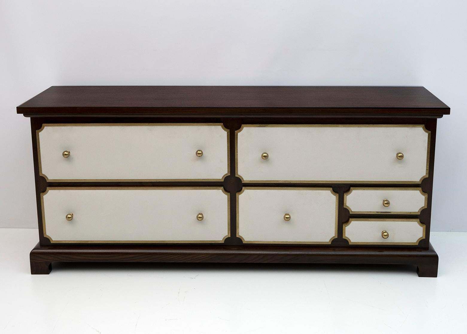Set Of Luciano Frigerio Mid Century Modern Italian Dresser And Bedside Tables photo for sale
